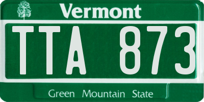 VT license plate TTA873