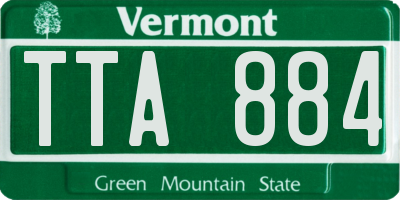 VT license plate TTA884