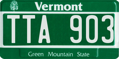VT license plate TTA903