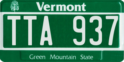VT license plate TTA937