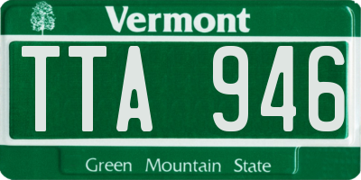 VT license plate TTA946