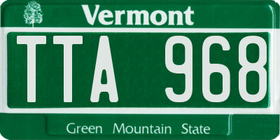 VT license plate TTA968