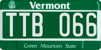 VT license plate TTB066