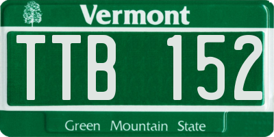 VT license plate TTB152