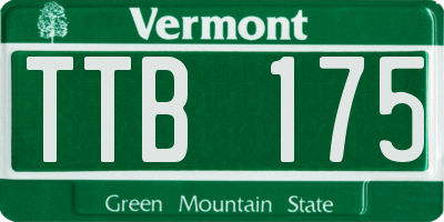 VT license plate TTB175