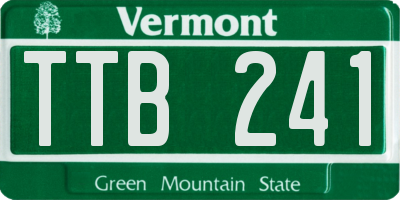 VT license plate TTB241