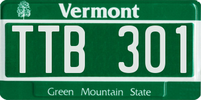 VT license plate TTB301