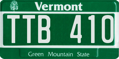 VT license plate TTB410