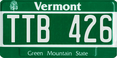 VT license plate TTB426