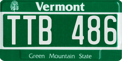 VT license plate TTB486