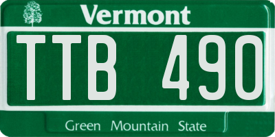 VT license plate TTB490
