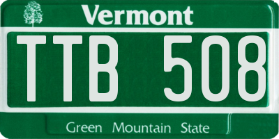 VT license plate TTB508