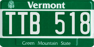 VT license plate TTB518