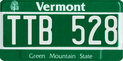 VT license plate TTB528