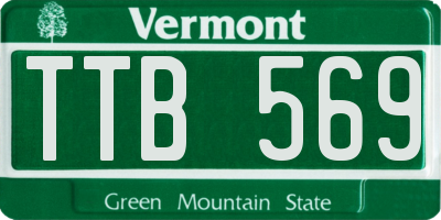 VT license plate TTB569
