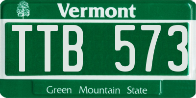 VT license plate TTB573