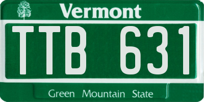VT license plate TTB631