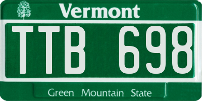 VT license plate TTB698