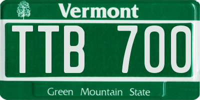 VT license plate TTB700
