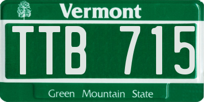 VT license plate TTB715