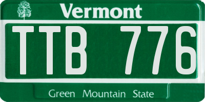VT license plate TTB776