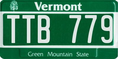 VT license plate TTB779