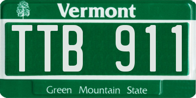 VT license plate TTB911