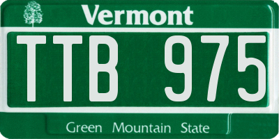 VT license plate TTB975