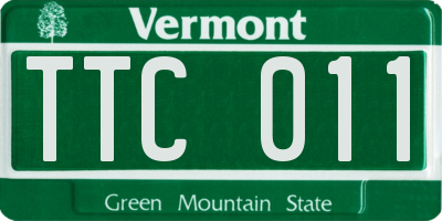 VT license plate TTC011