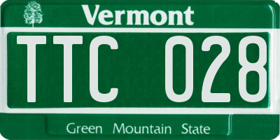 VT license plate TTC028