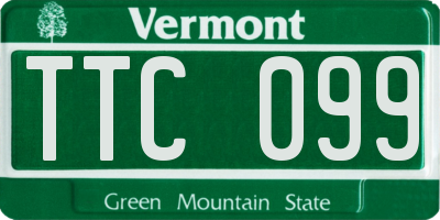VT license plate TTC099
