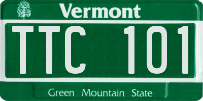 VT license plate TTC101
