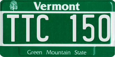 VT license plate TTC150