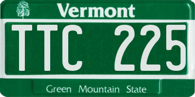 VT license plate TTC225