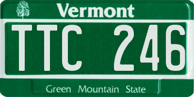 VT license plate TTC246