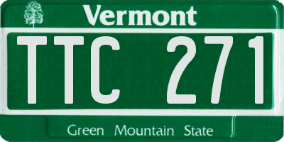 VT license plate TTC271