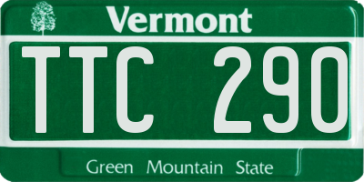 VT license plate TTC290