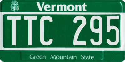 VT license plate TTC295