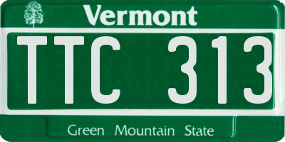 VT license plate TTC313