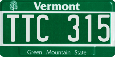VT license plate TTC315