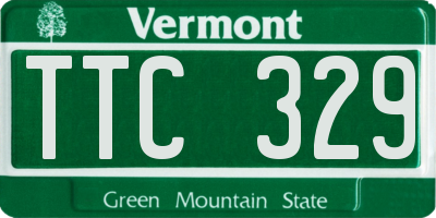 VT license plate TTC329