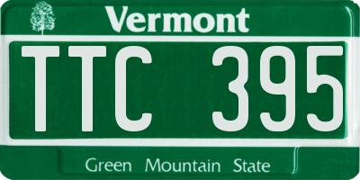 VT license plate TTC395
