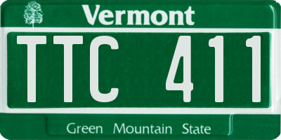 VT license plate TTC411