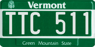 VT license plate TTC511