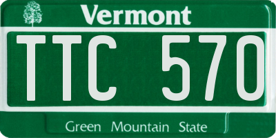 VT license plate TTC570