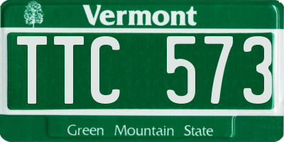 VT license plate TTC573