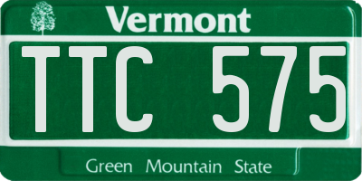 VT license plate TTC575