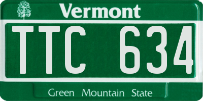 VT license plate TTC634