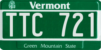VT license plate TTC721