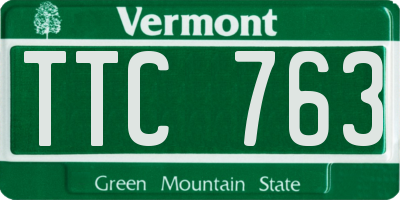 VT license plate TTC763